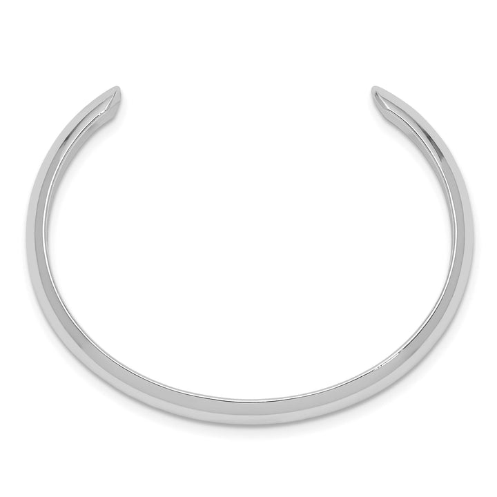 Sterling Silver 6mm Polished/Domed 40mm Inside Diameter Cuff Bangle