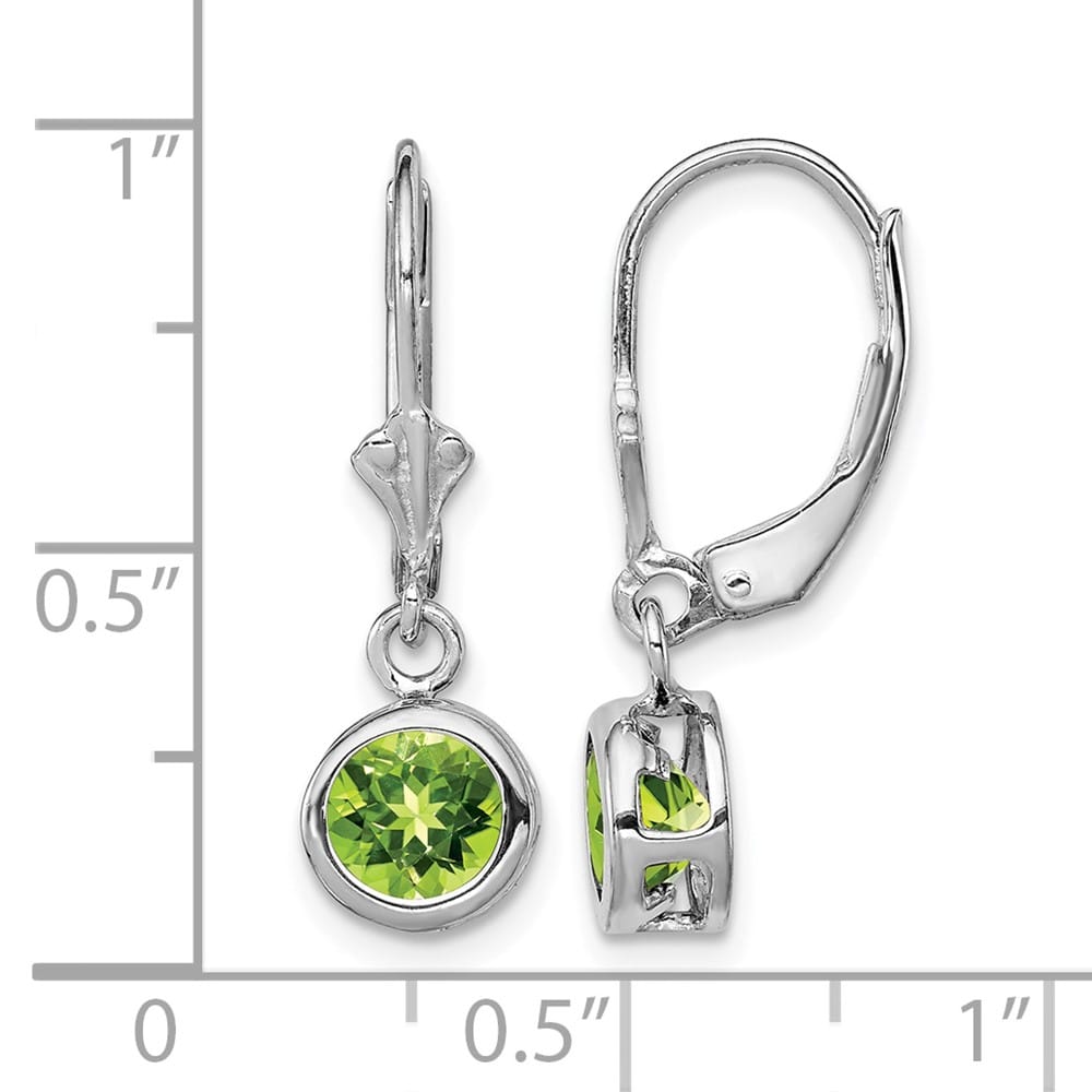 Sterling Silver 6mm Round Leverback Earrings, view 20 of 20
