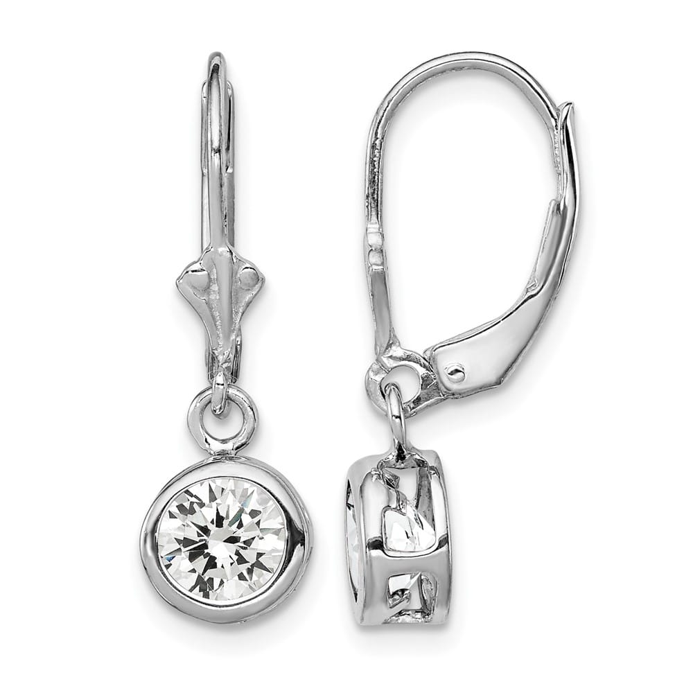 Sterling Silver 6mm Round Leverback Earrings, view 9 of 20