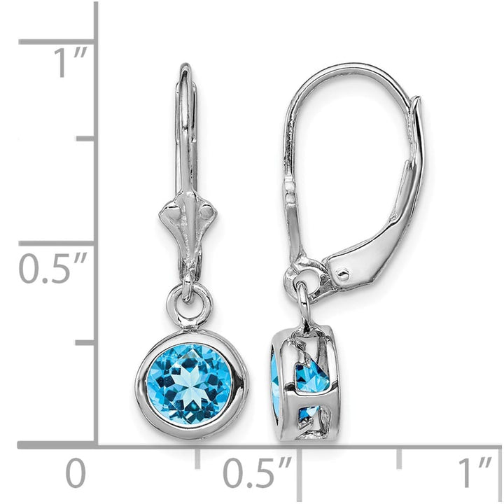 Sterling Silver 6mm Round Leverback Earrings, view 8 of 20