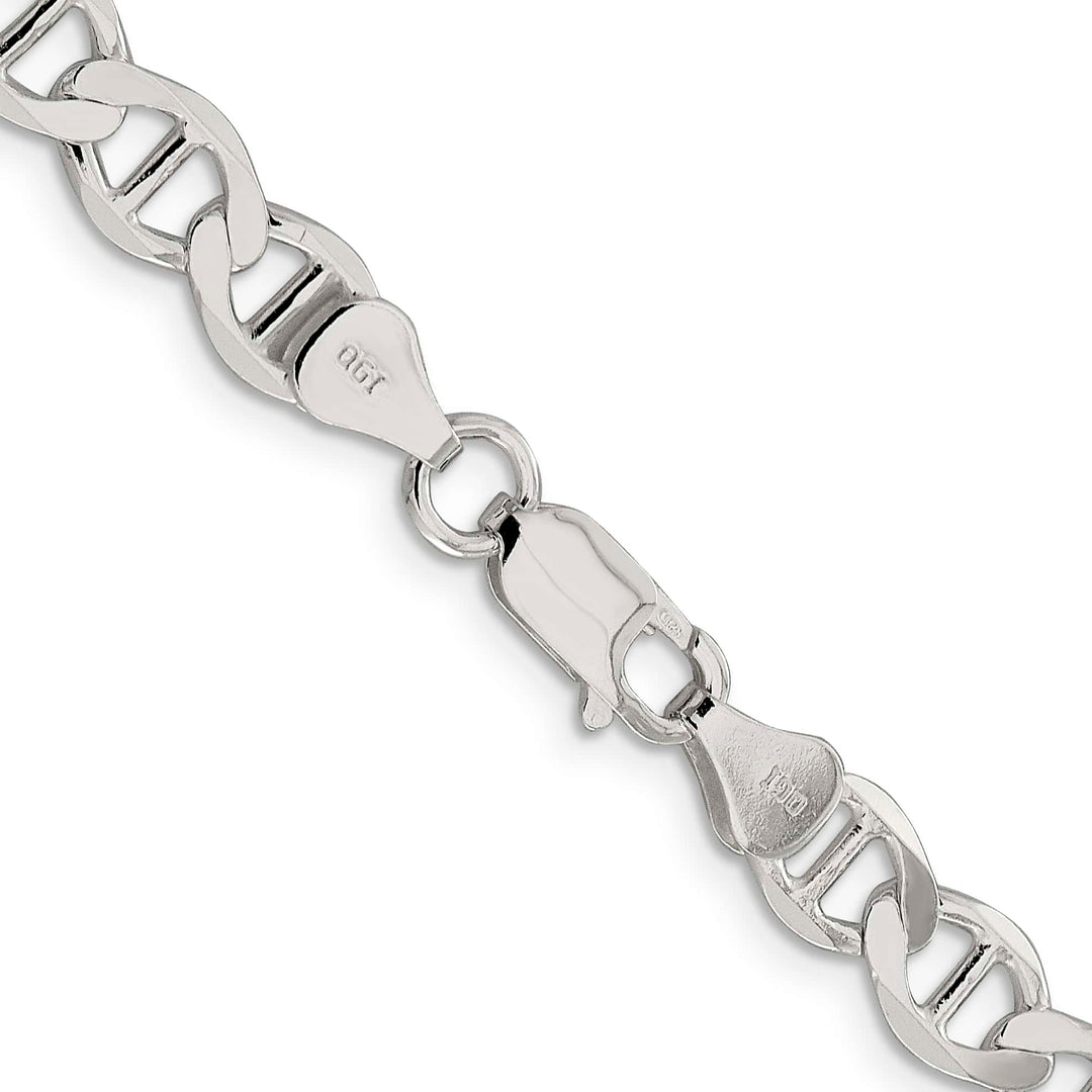 Sterling Silver 7.1mm Flat Anchor Chain 26 Inch