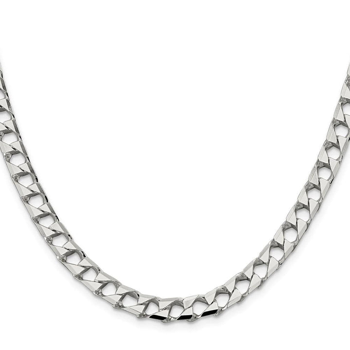 Sterling Silver 7.2mm D.C. Square Curb Chain