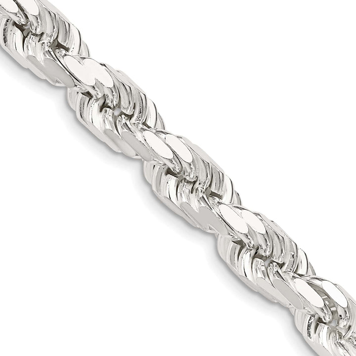 Sterling Silver 7.8mm D.C. Rope Chain