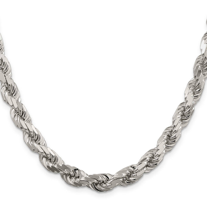 Sterling Silver 7.8mm D.C. Rope Chain