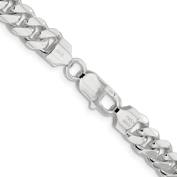 Sterling Silver 7.8mm Polished Domed Curb Chain 26 Inch