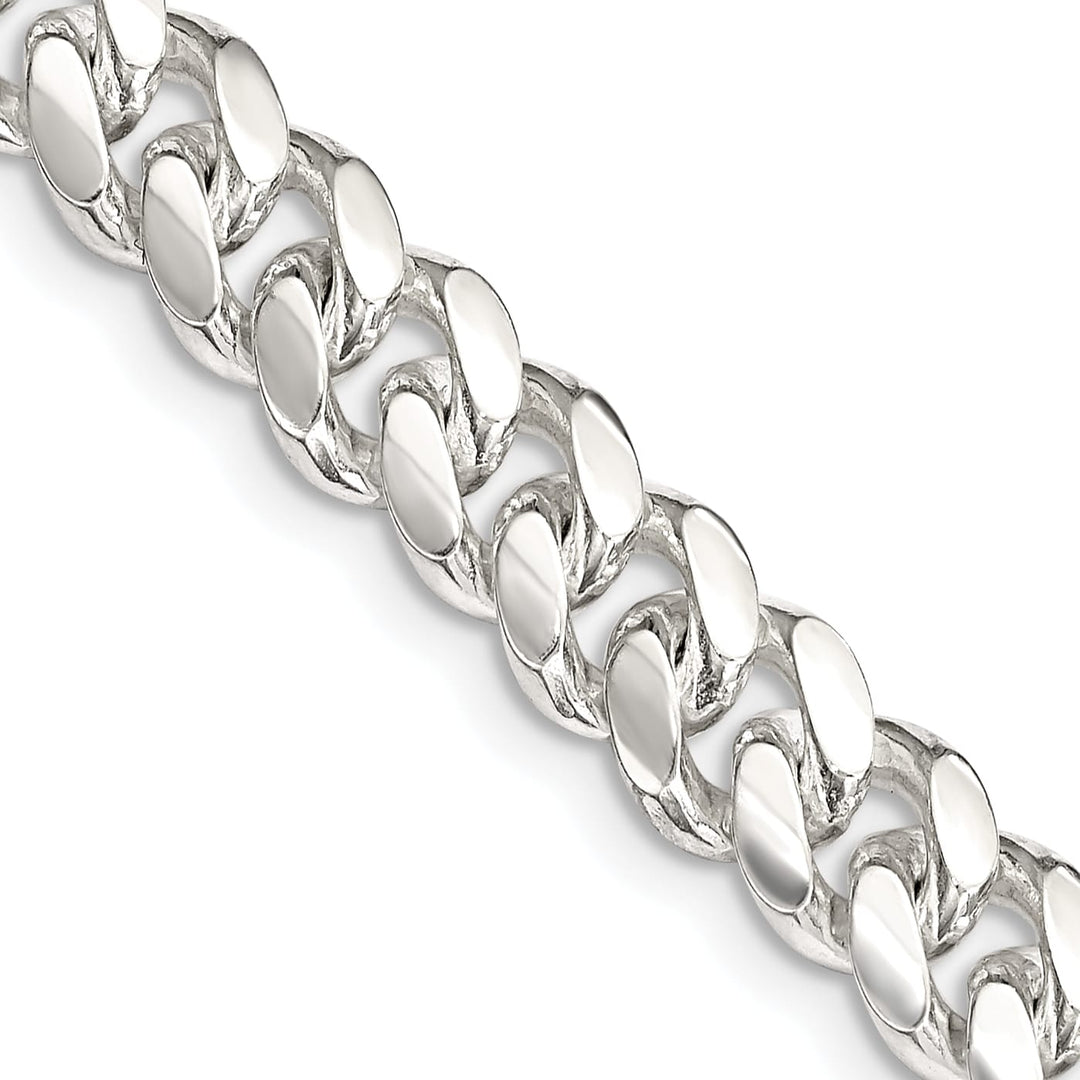 Sterling Silver 7.8mm Polished Domed Curb Chain 26 Inch