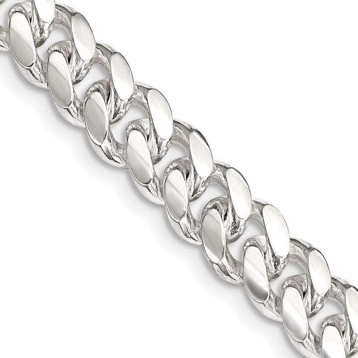 Sterling Silver 7.8mm Polished Domed Curb Chain 26 Inch