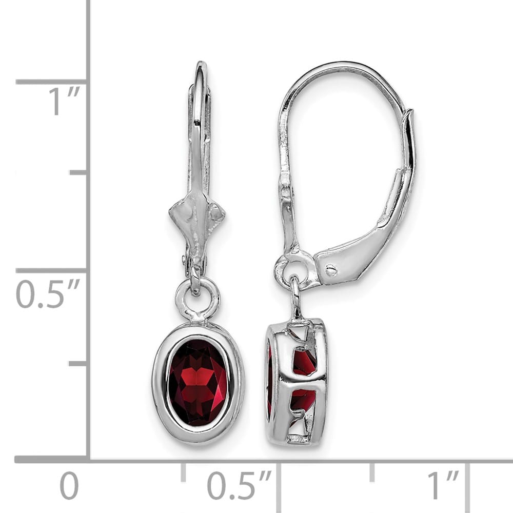 Sterling Silver 7x5mm Oval Leverback Earrings, view 16 of 16