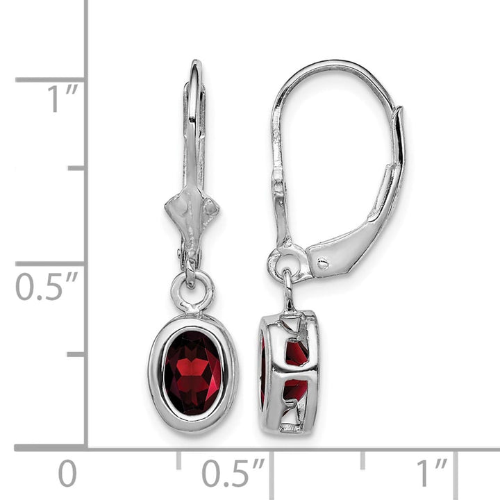 Sterling Silver 7x5mm Oval Leverback Earrings, view 16 of 16