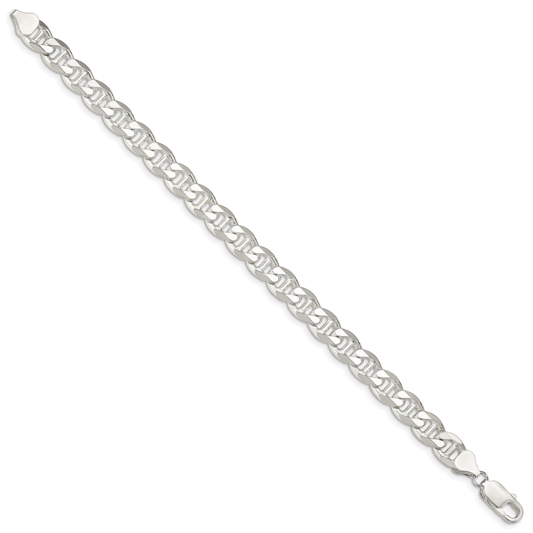 Sterling Silver 8.25mm D.C. Flat Anchor Curb Bracelet