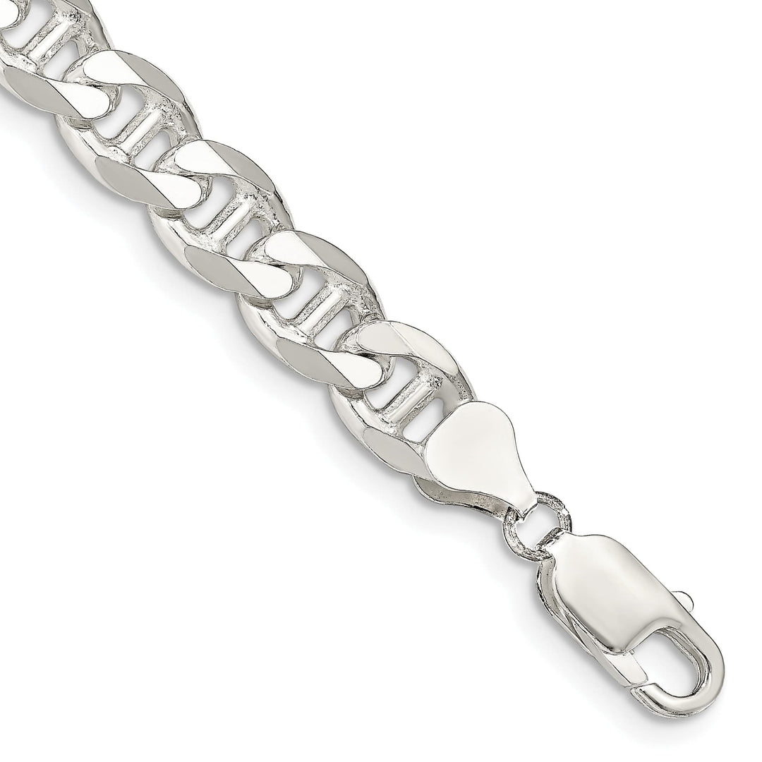 Sterling Silver 8.25mm D.C. Flat Anchor Curb Bracelet