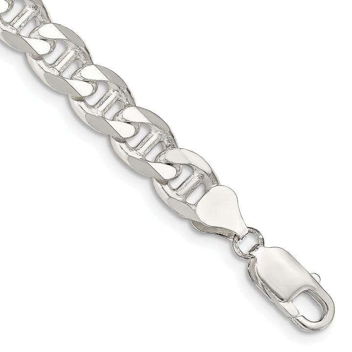 Sterling Silver 8.25mm D.C. Flat Anchor Curb Bracelet