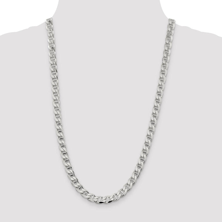 Sterling Silver 8.25mm D.C. Flat Anchor Curb Chain