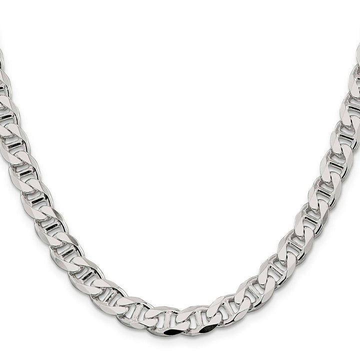 Sterling Silver 8.25mm D.C. Flat Anchor Curb Chain