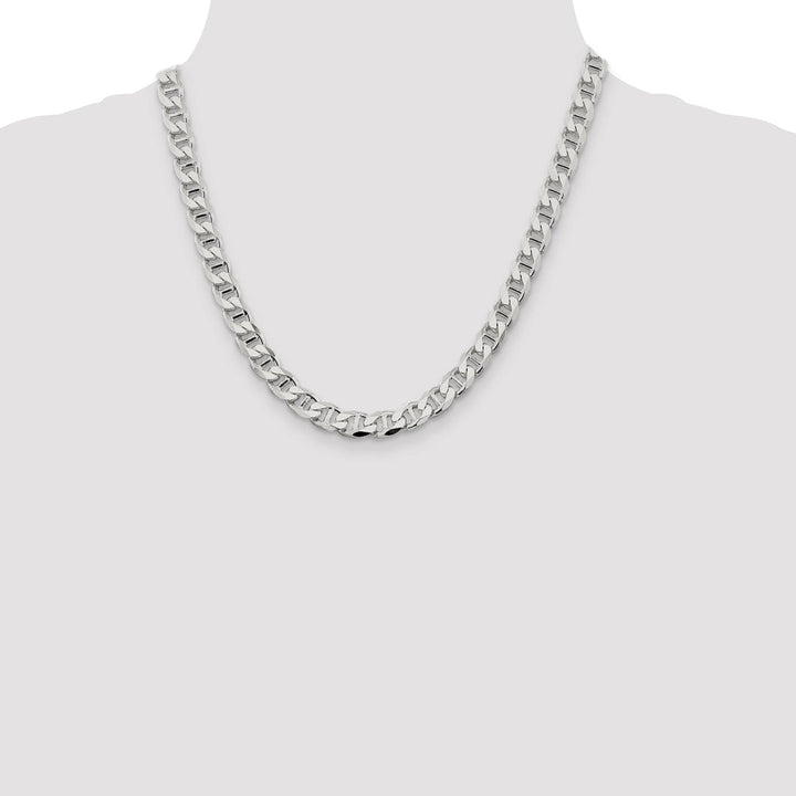 Sterling Silver 8.25mm D.C. Flat Anchor Curb Chain