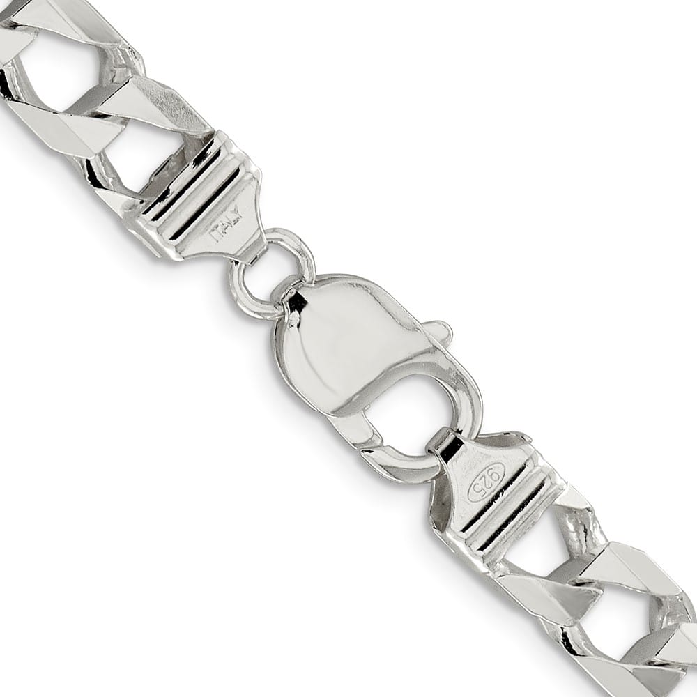 Sterling Silver 8.6mm D.C. Square Curb Chain