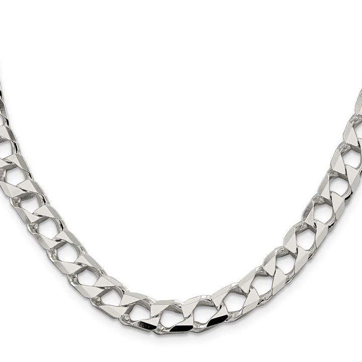 Sterling Silver 8.6mm D.C. Square Curb Chain