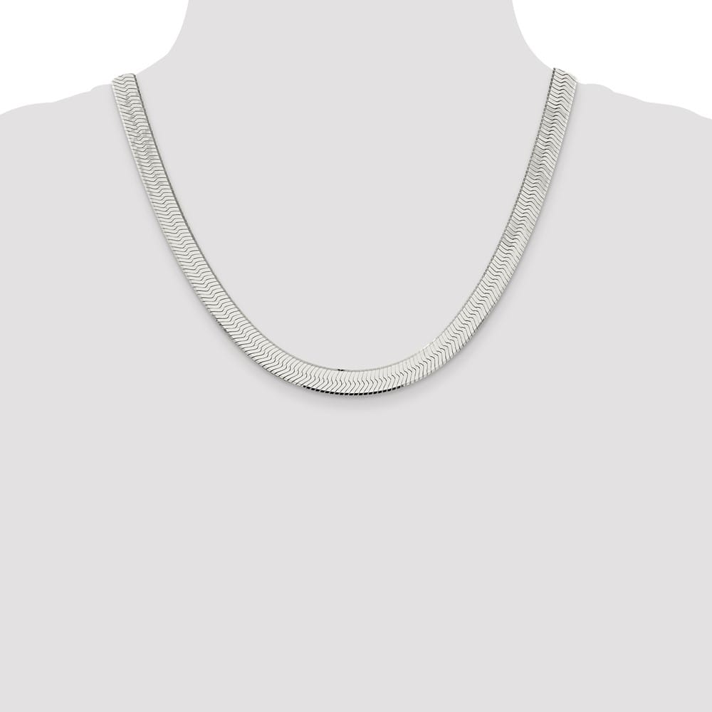 Sterling Silver 8.75mm Magic Herringbone Chain Size 20