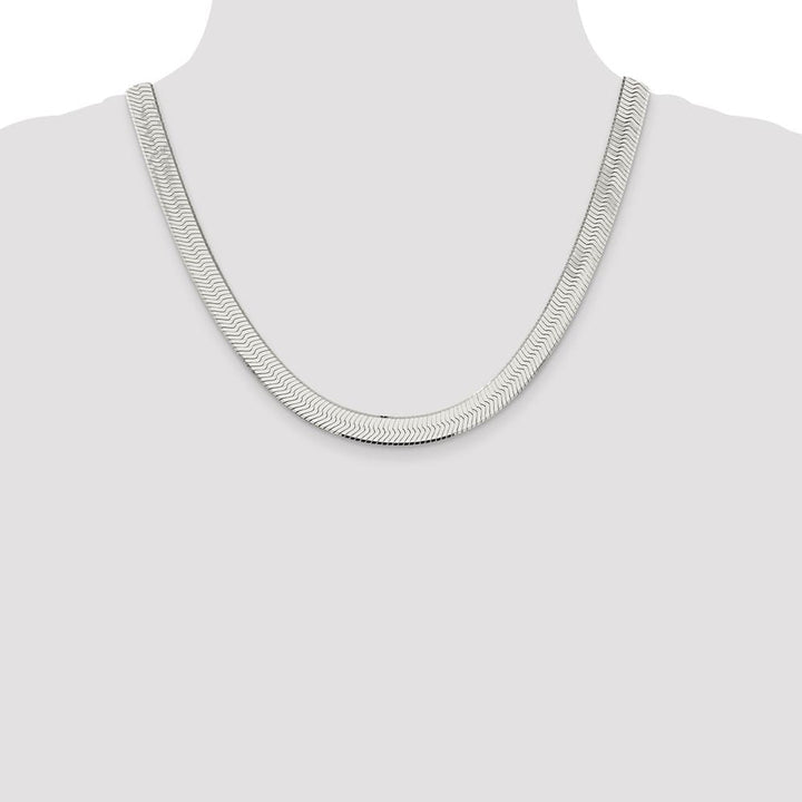 Sterling Silver 8.75mm Magic Herringbone Chain Size 20