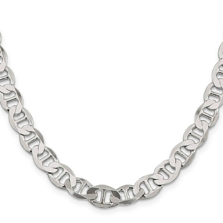 Sterling Silver 8.9mm Flat Anchor Chain 26 Inch