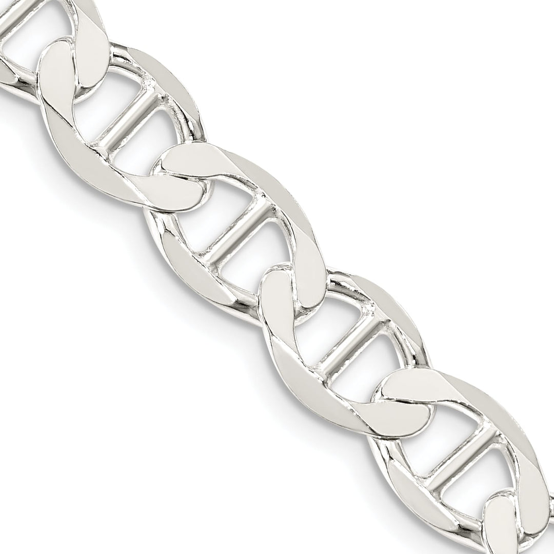 Sterling Silver 8.9mm Flat Anchor Chain 26 Inch