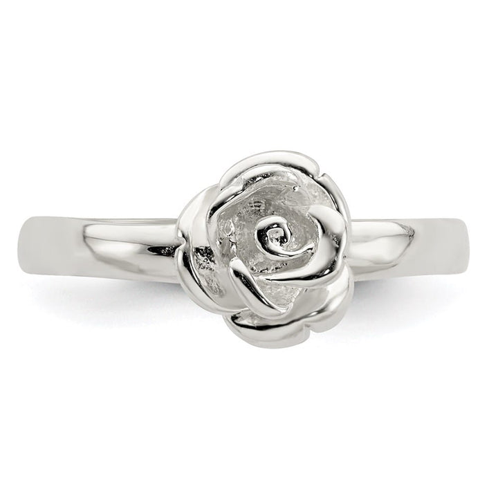 Sterling Silver 8 mm Rose Ring