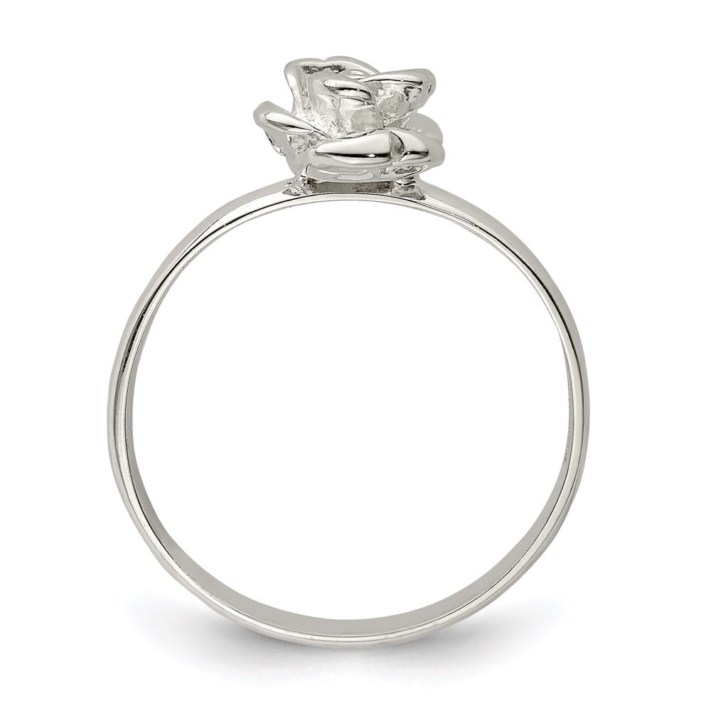 Sterling Silver 8 mm Rose Ring