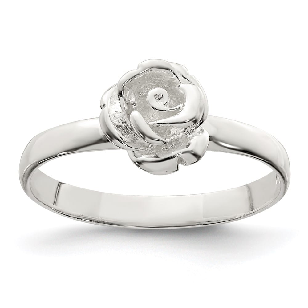 Sterling Silver 8 mm Rose Ring