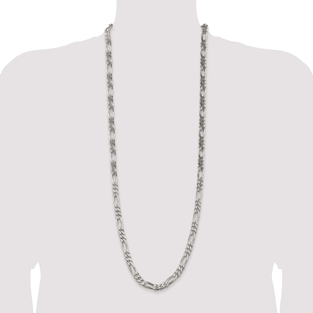 Sterling Silver 8mm Figaro Chain