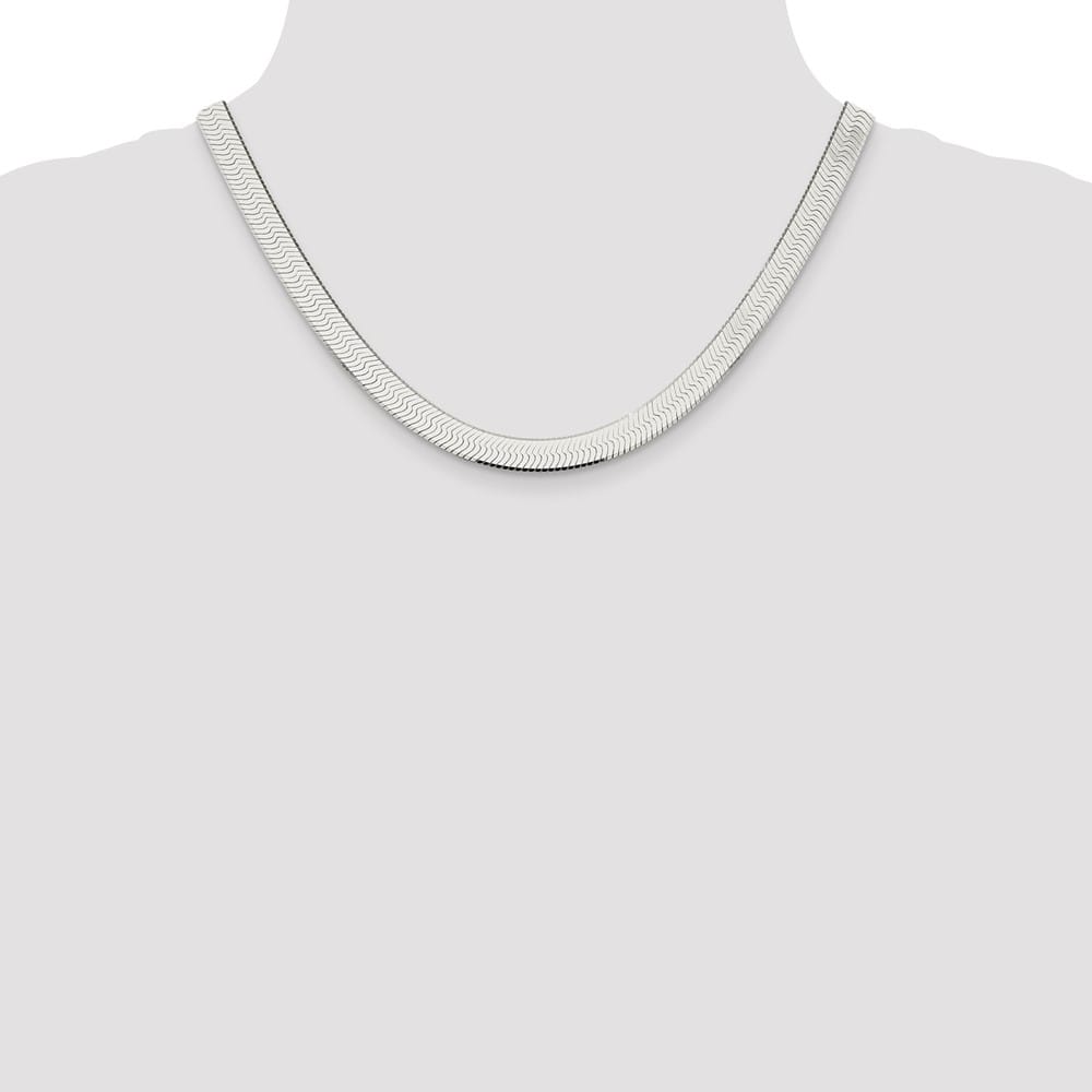 Sterling Silver 8mm Magic Herringbone Chain Size 18