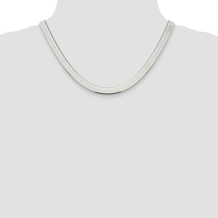 Sterling Silver 8mm Magic Herringbone Chain Size 18