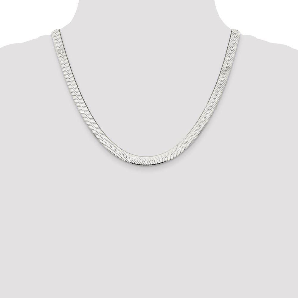 Sterling Silver 8mm Magic Herringbone Chain Size 20