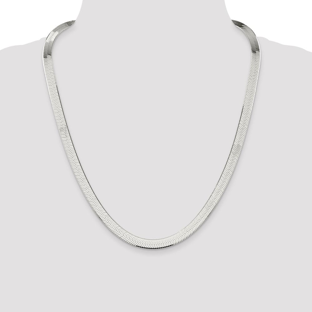 Sterling Silver 8mm Magic Herringbone Chain Size 24