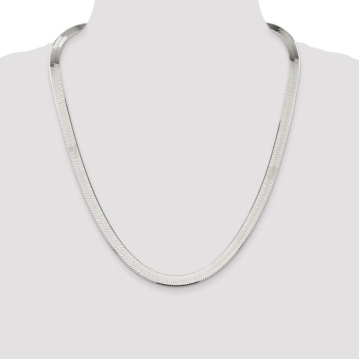 Sterling Silver 8mm Magic Herringbone Chain Size 24