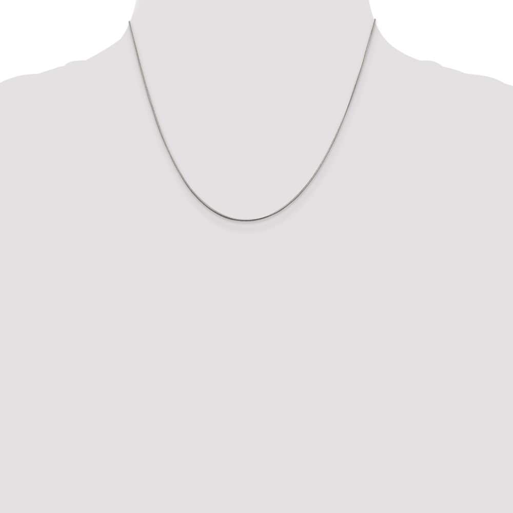 Sterling Silver .8mm Round Snake Chain with 2 Inch Extension
