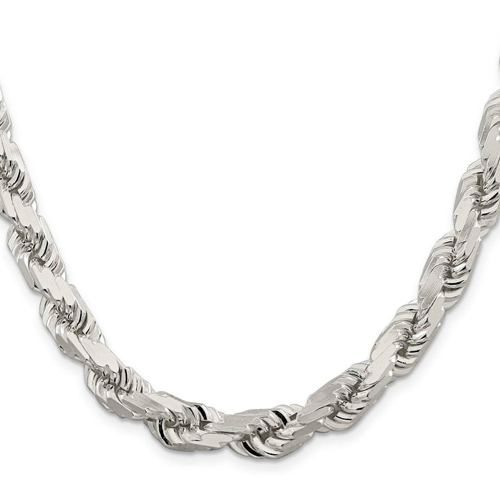 Sterling Silver 9.0mm D.C. Rope Chain