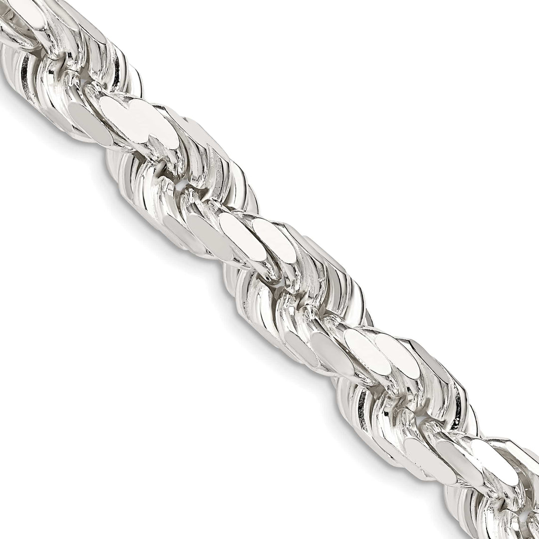 Sterling Silver 9.0mm D.C. Rope Chain