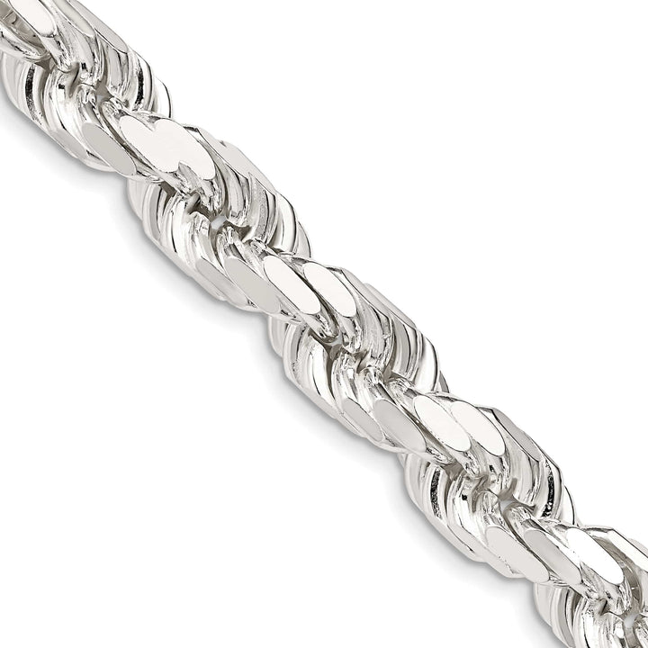 Sterling Silver 9.0mm D.C. Rope Chain