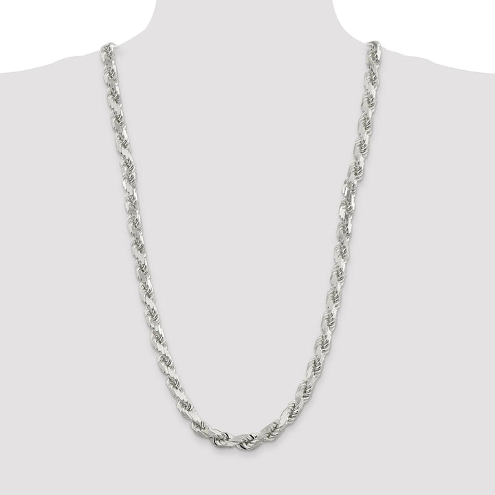 Sterling Silver 9.0mm D.C. Rope Chain