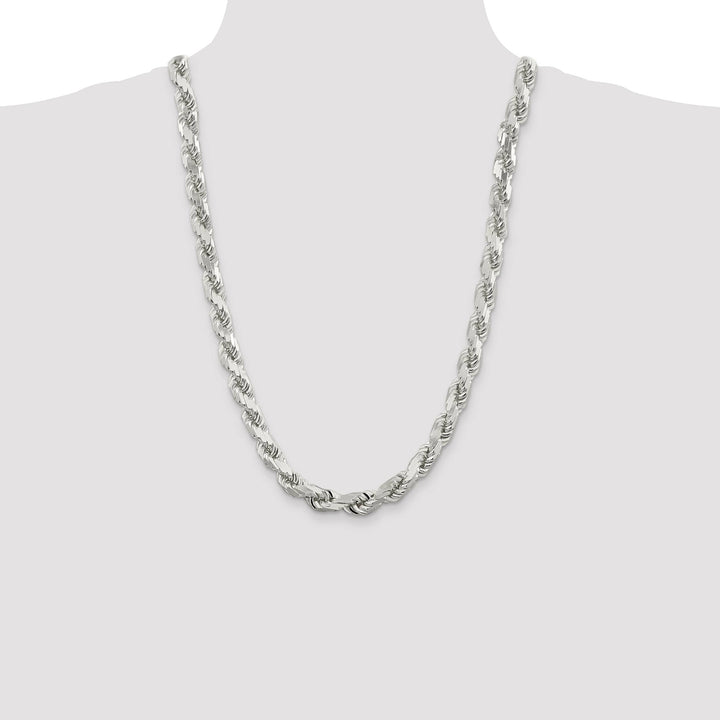 Sterling Silver 9.0mm D.C. Rope Chain