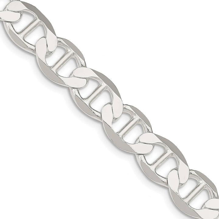 Sterling Silver 9.95mm Flat Anchor Chain 26 Inch