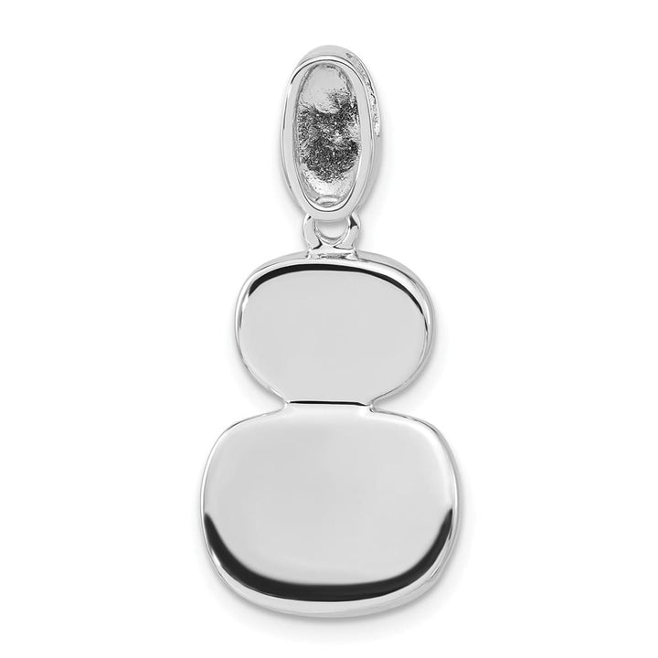 Sterling Silver 9 x 12 mm Mother of Pearl and Crystal Chain Slide
