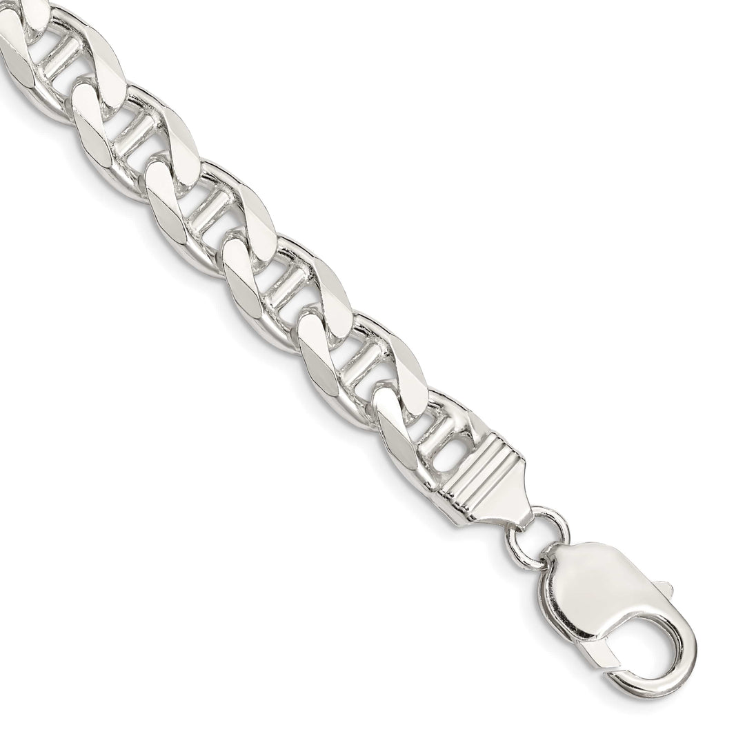 Sterling Silver 9mm D.C. Flat Anchor Curb Bracelet