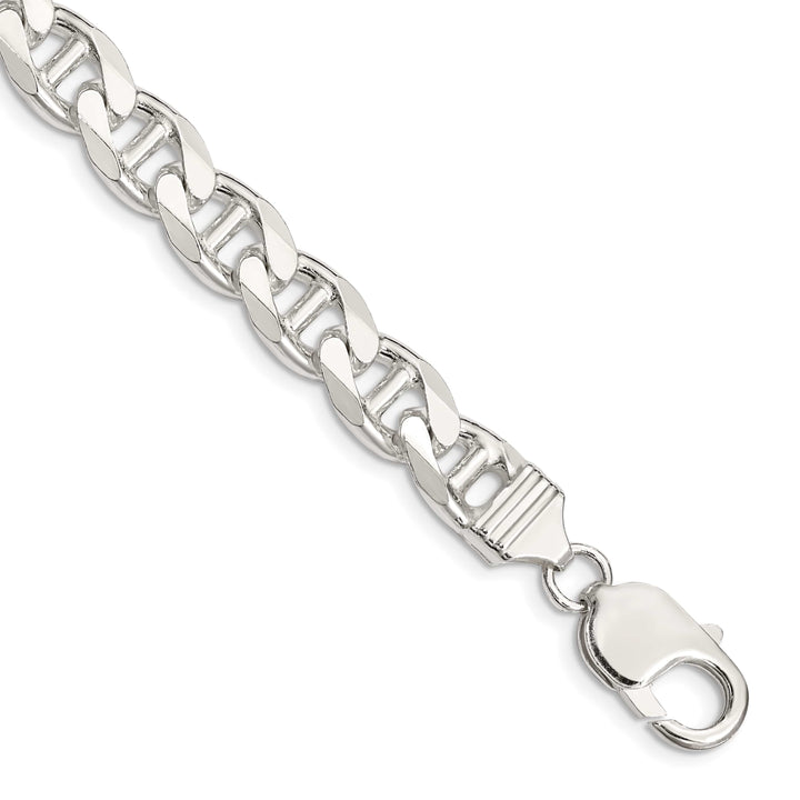 Sterling Silver 9mm D.C. Flat Anchor Curb Bracelet