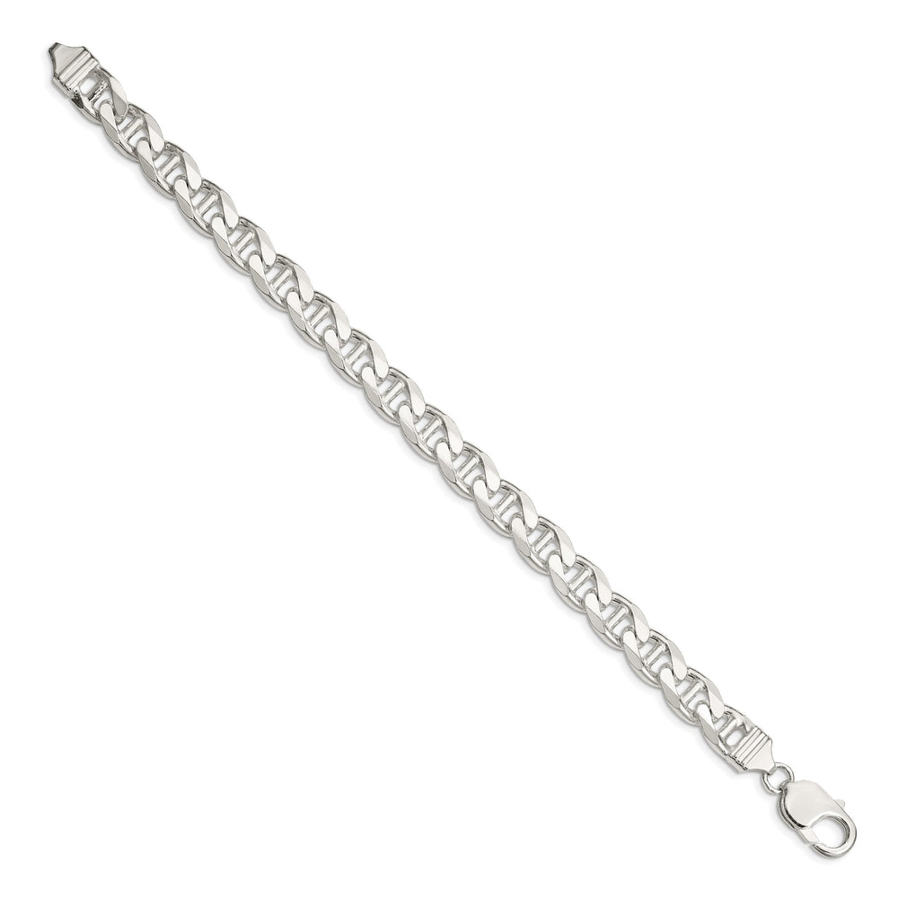 Sterling Silver 9mm D.C. Flat Anchor Curb Bracelet