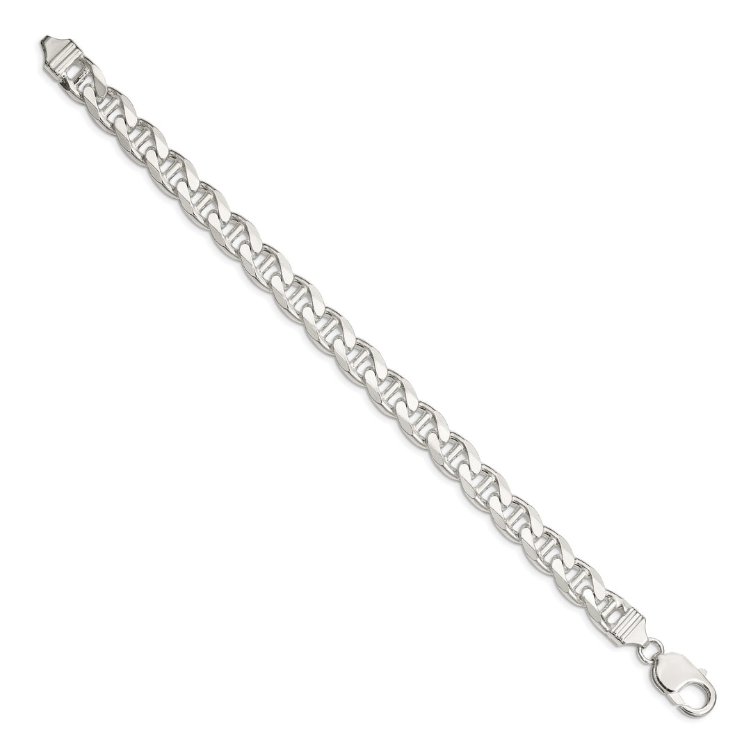 Sterling Silver 9mm D.C. Flat Anchor Curb Bracelet
