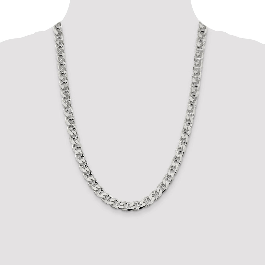 Sterling Silver 9mm D.C. Flat Anchor Curb Chain