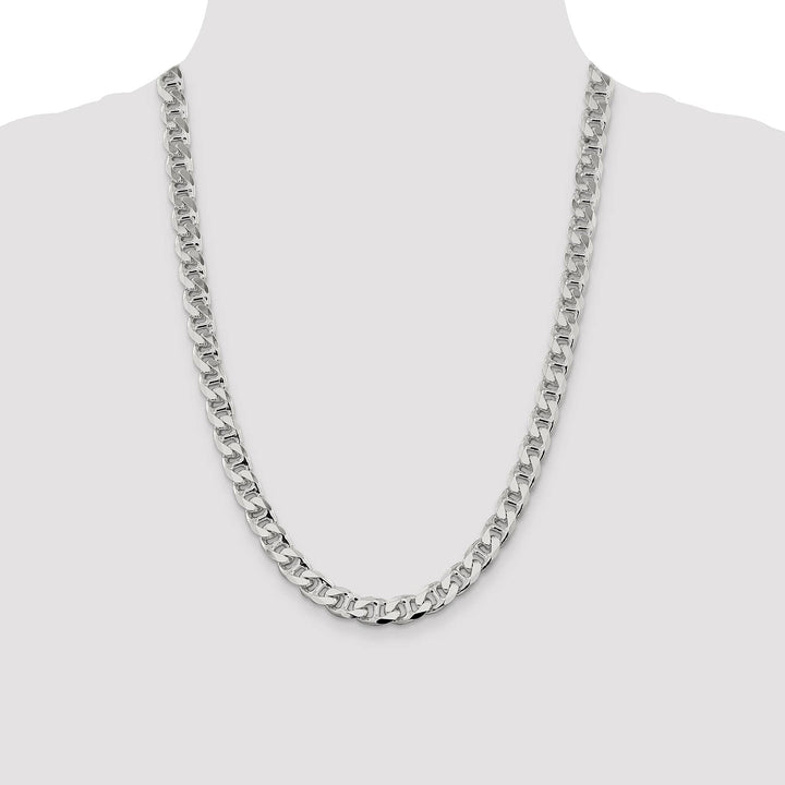 Sterling Silver 9mm D.C. Flat Anchor Curb Chain