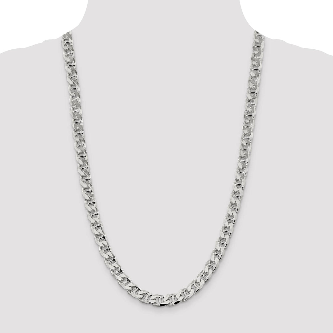 Sterling Silver 9mm D.C. Flat Anchor Curb Chain