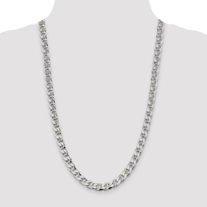 Sterling Silver 9mm D.C. Flat Anchor Curb Chain